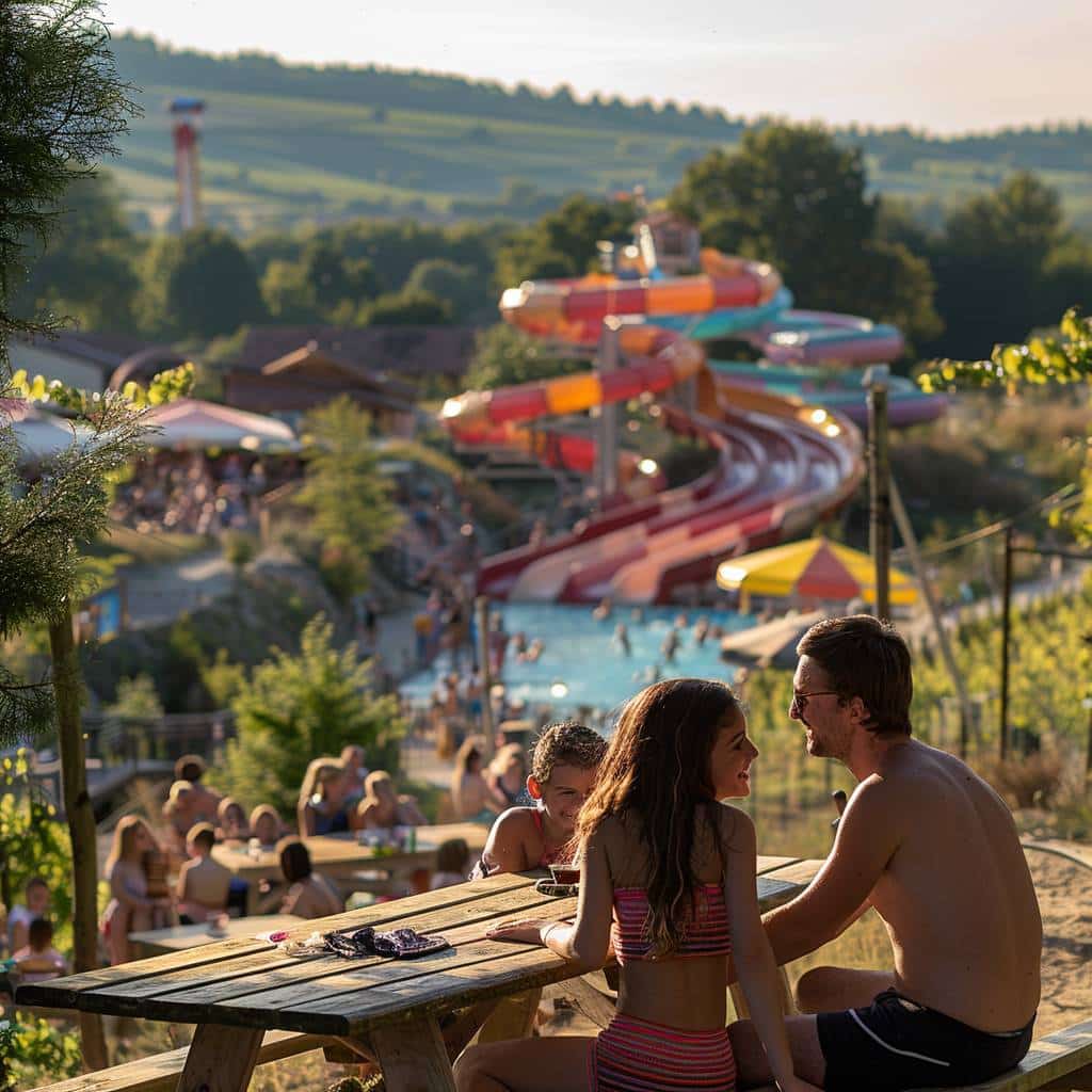 Les portes du beaujolais : Un camping familial avec parc aquatique